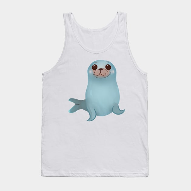 Cute Seal Drawing Tank Top by Play Zoo